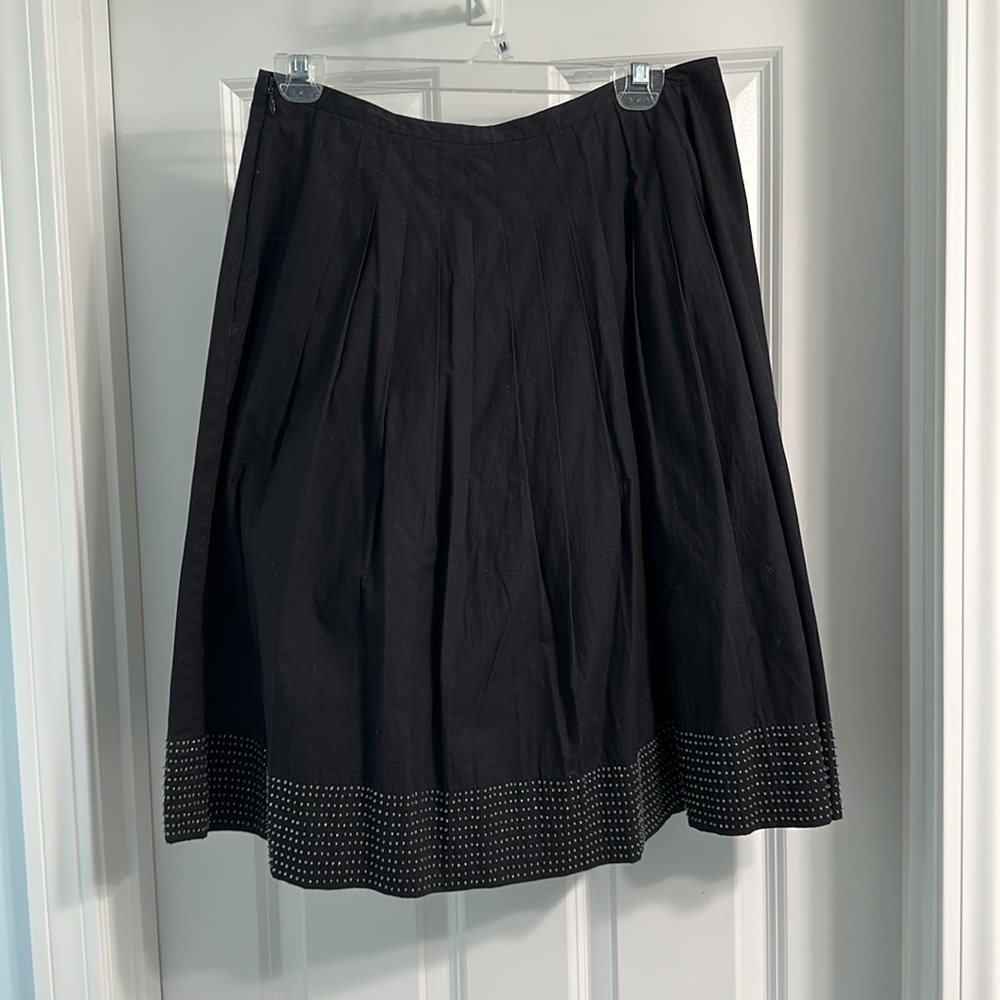 Talbots - Embellished Skirt - Pleated - Size 10 - Black - Clear beads - - Picture 4 of 15